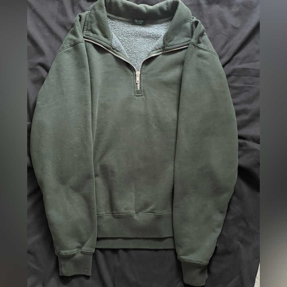 Quarter zip forest green John Galt sweatshirt